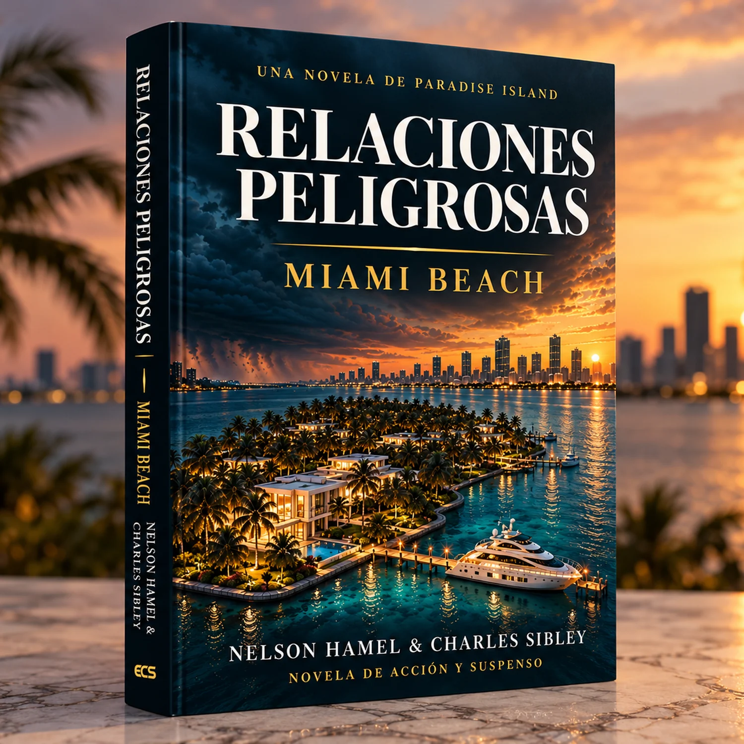 Maqueta del libro Relaciones peligrosas: Miami Beach