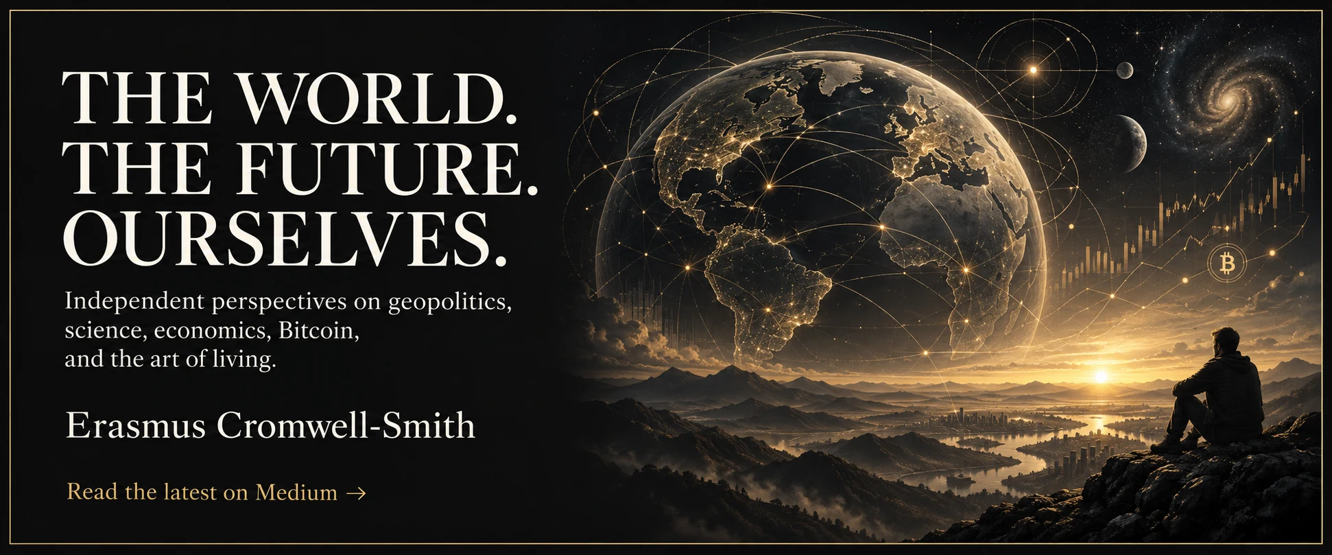 The World. The Future. Ourselves. Independent perspectives on geopolitics, science, economics, Bitcoin, and the art of living. Erasmus Cromwell-Smith on Medium.